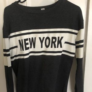 New York crew neck sweater
